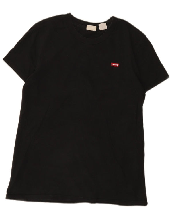 Levi's Womens T-Shirt Top UK 10 Small Black Cotton