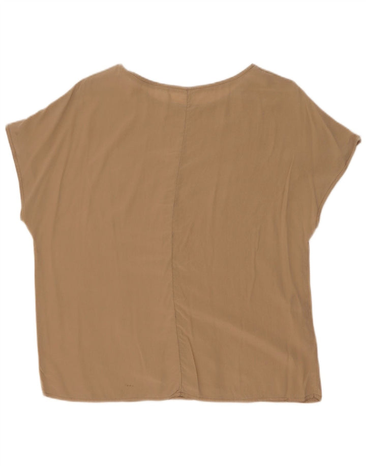 Blusa feminina vintage UK 16 grande marrom