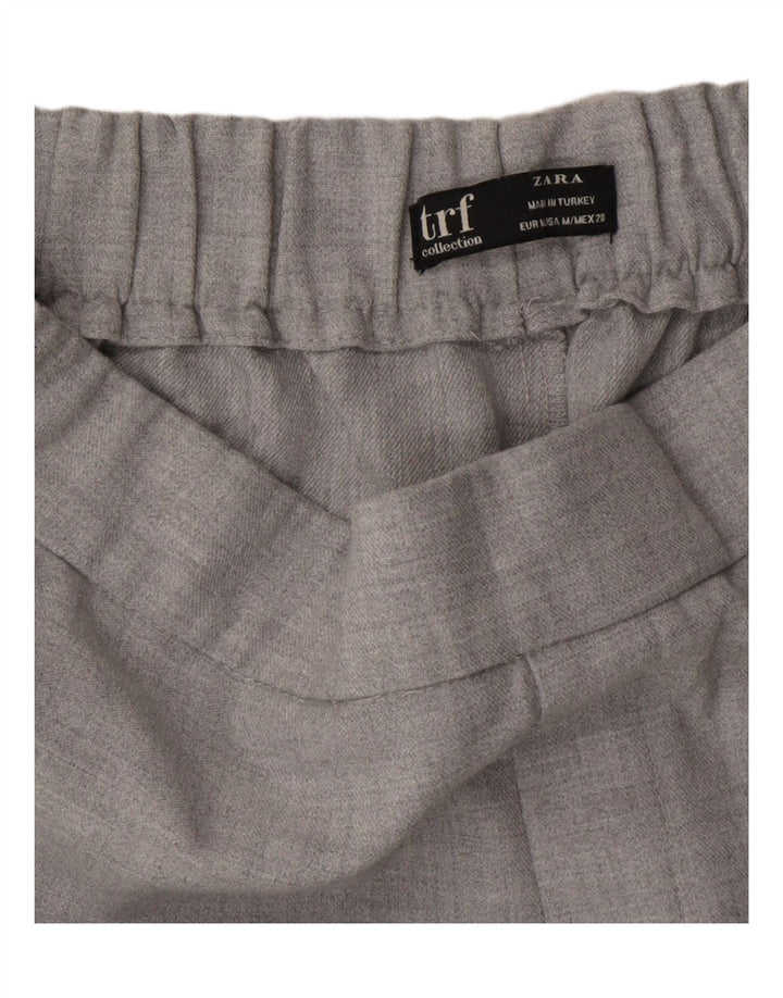 ZARA Womens Tapered Cropped Trousers Medium W30 L25 Grey Vintage Zara and Second-Hand Zara from Messina Hembry 
