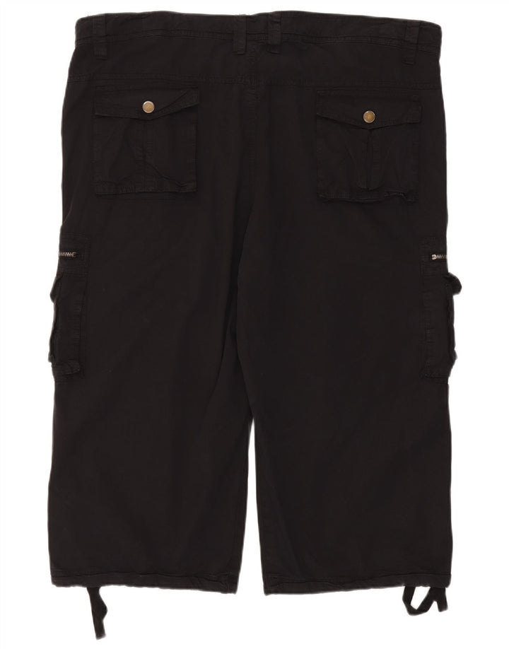 Forex Mens Cargo Shorts W40 XL Black Cotton