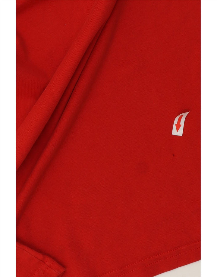 ADIDAS Mens Graphic T-Shirt Top Medium Red Cotton