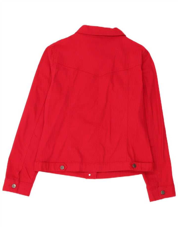Lee Chaqueta Vaquera para Mujer UK 46 Grande Algodón Rojo
