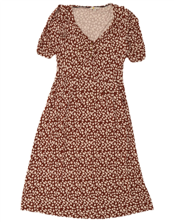 Robe longue Boden pour femme UK 42 Marron moyen à pois