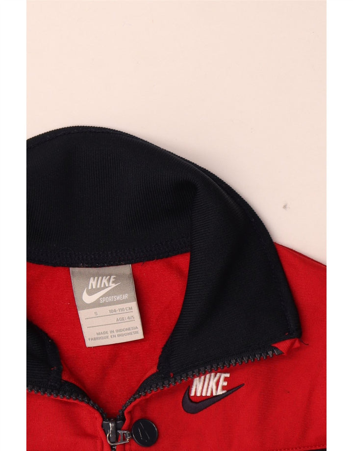 Nike drenge grafisk træningsdragt topjakke 4-5 år Lille rød farveblok