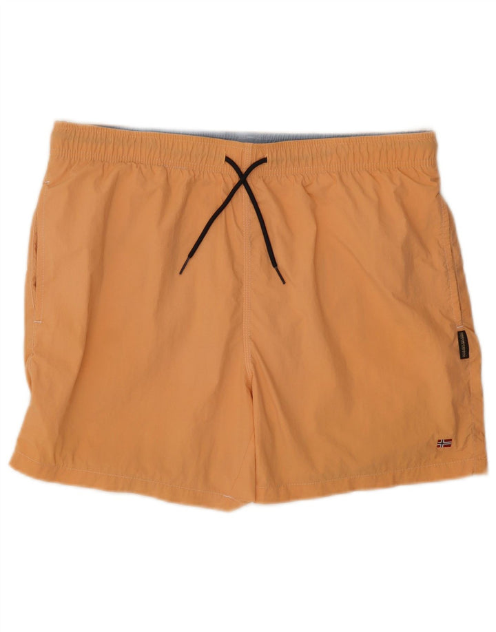 Napapijri Mens Swimming Shorts Large  Orange Polyamide