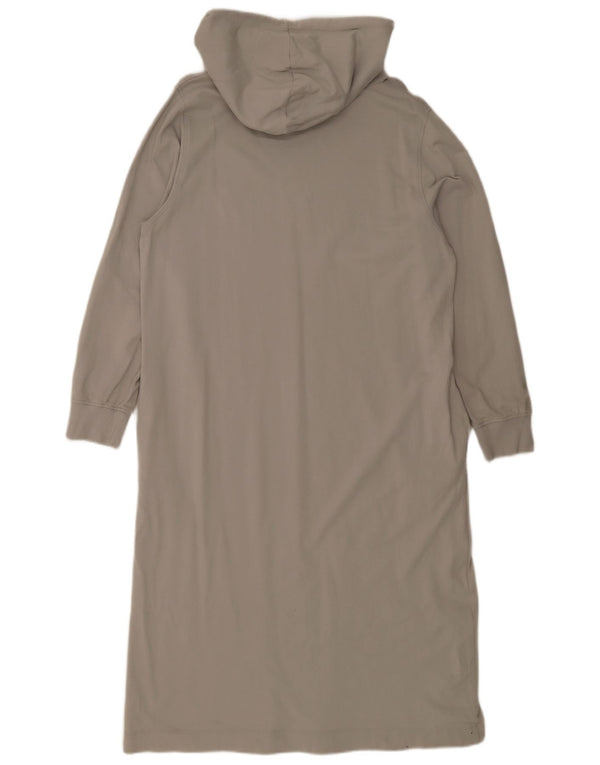 Zara Robe à capuche à manches longues pour femme UK 16 Large Gris