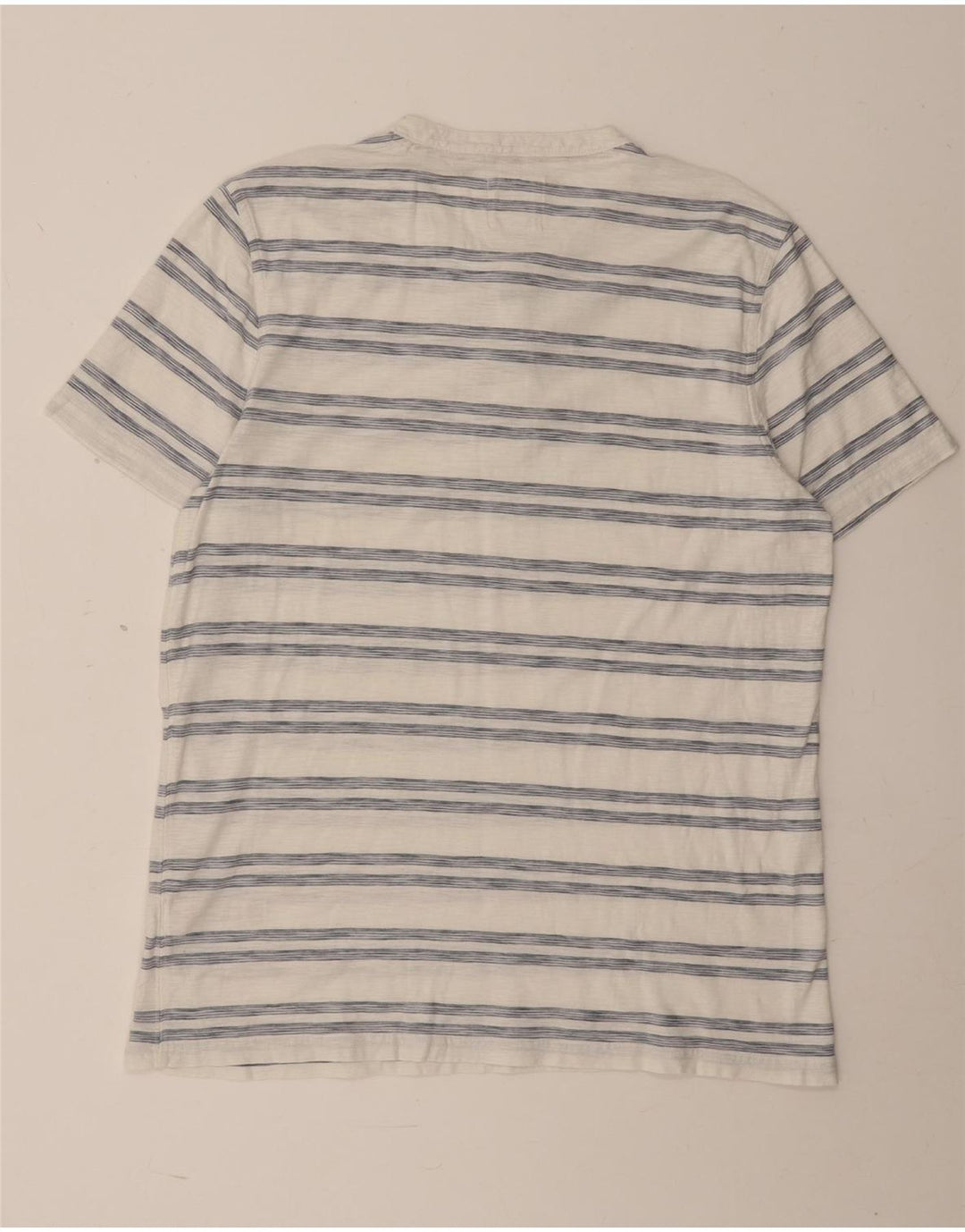 Fat Face Mens T-Shirt Top Large White Striped Cotton