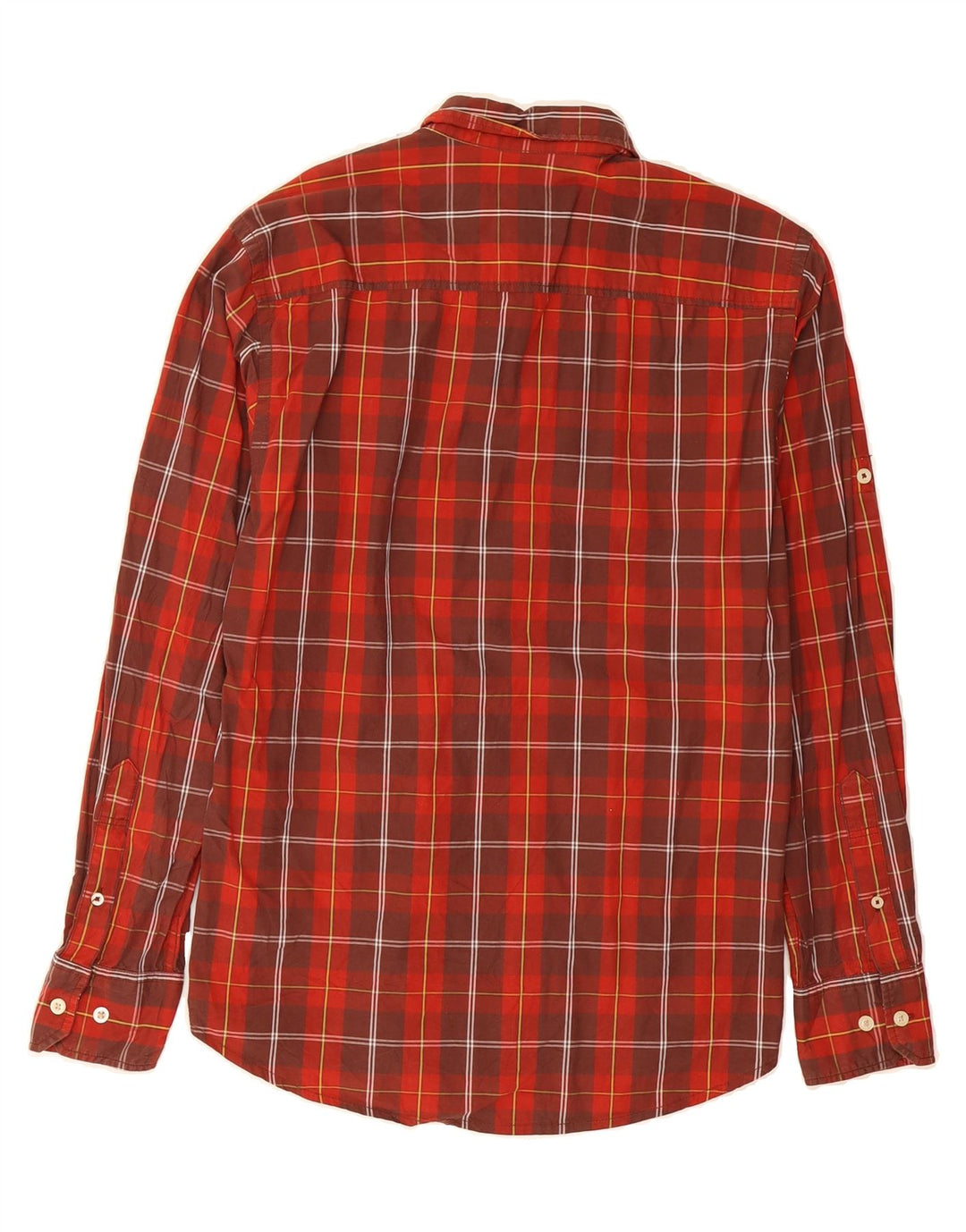 TOM TAILOR Mens Shirt Small Red Check Cotton Vintage Tom Tailor and Second-Hand Tom Tailor from Messina Hembry 