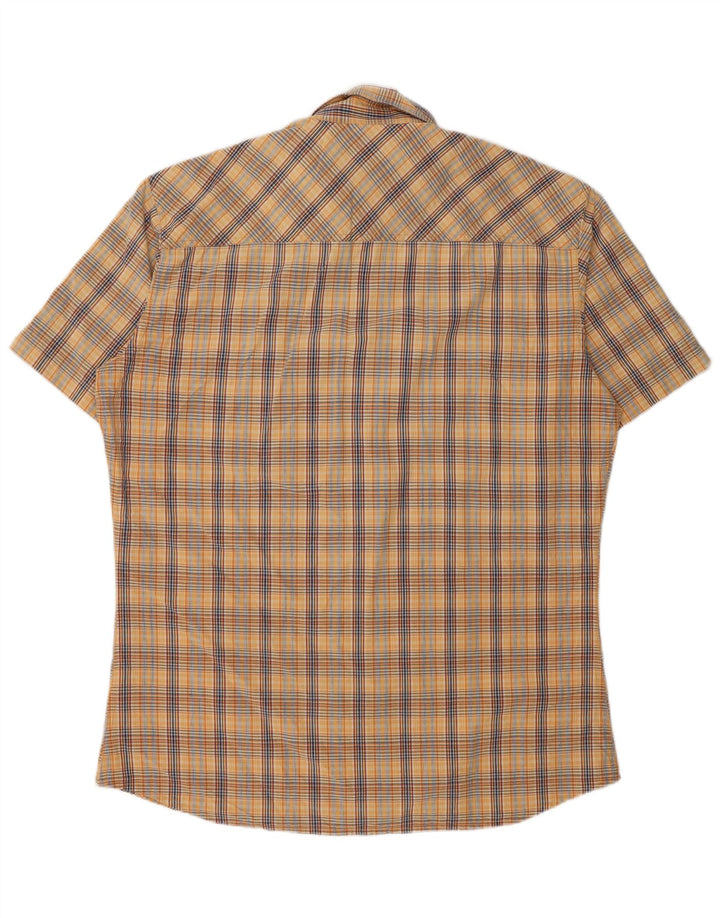Marlboro Classics Kortærmet Herreskjorte 2XL Beige Ternet