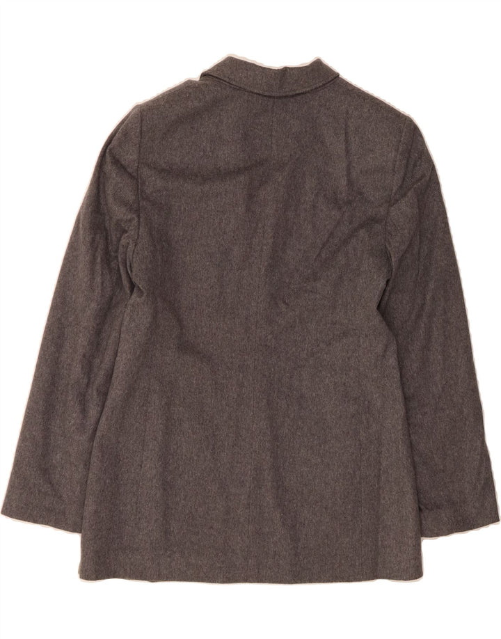 LUISA SPAGNOLI Womens 2 Button Blazer Jacket IT 46 Large Grey Wool Vintage Luisa Spagnoli and Second-Hand Luisa Spagnoli from Messina Hembry 