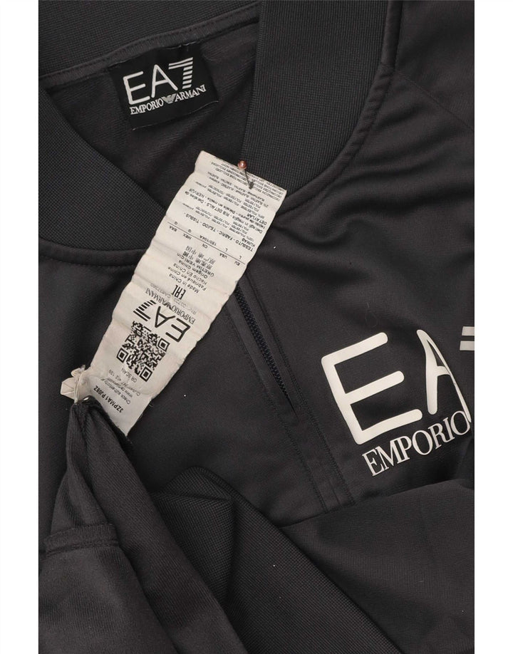 Emporio Armani Mens Graphic Tracksuit Top Jacket Large Grey Polyester