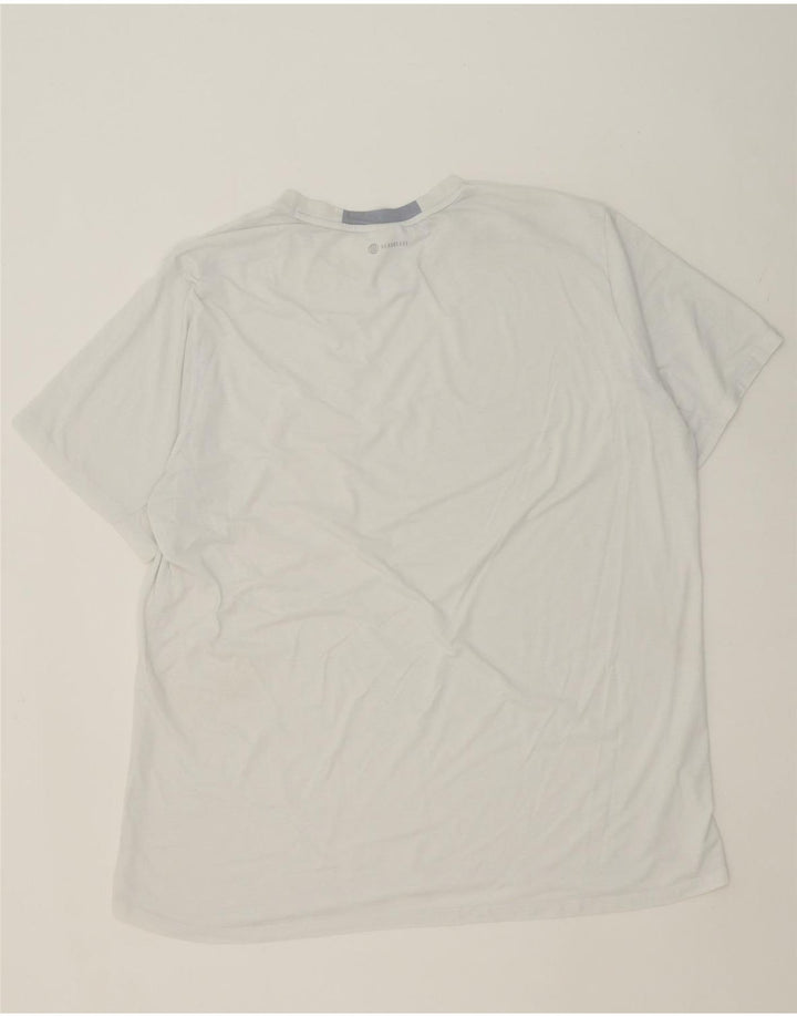ADIDAS Mens Aeroready T-Shirt Top 2XL White Polyester Vintage Adidas and Second-Hand Adidas from Messina Hembry 
