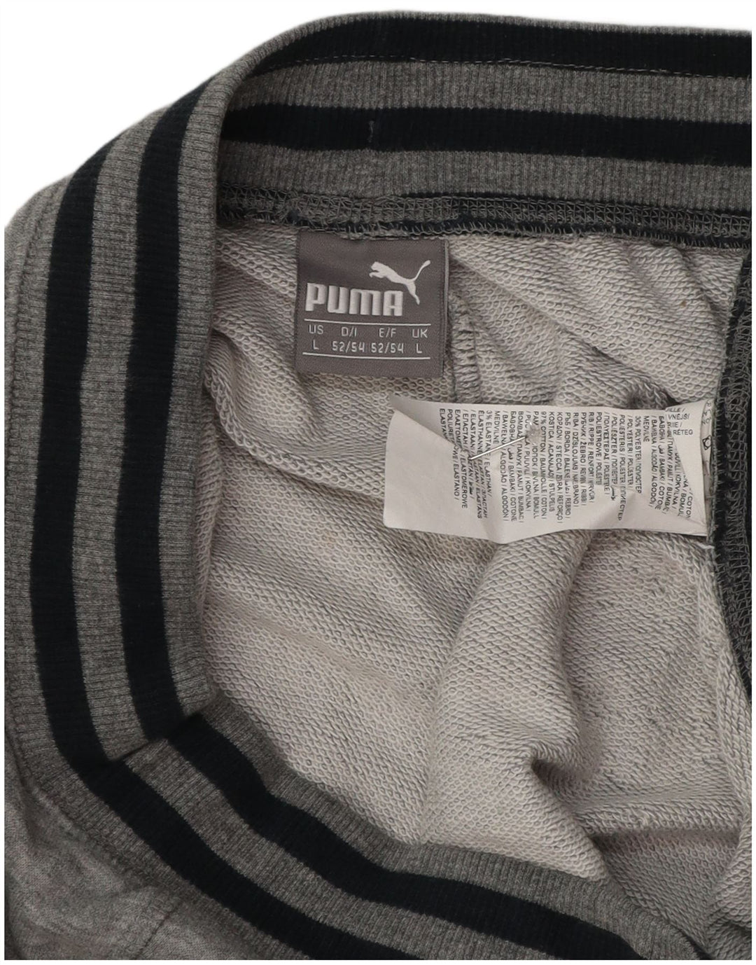 Puma Mens Graphic Sport Shorts Large Grey Cotton