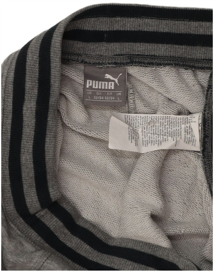 Puma Mens Graphic Sport Shorts Large Grey Cotton