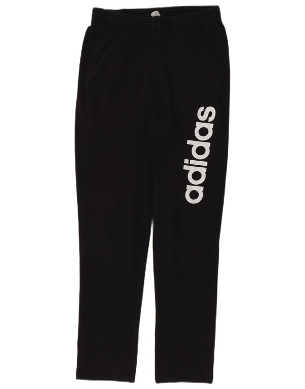 Adidas Mens Graphic Tracksuit Trousers Small Black Cotton