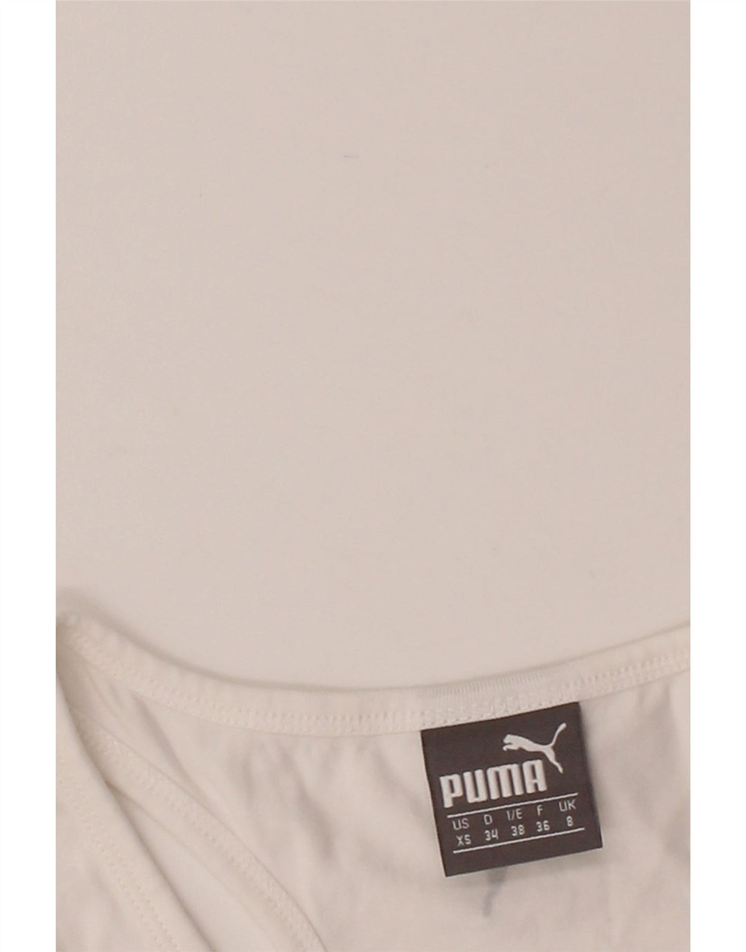 PUMA Womens Vest Top UK 8 Small White Cotton Vintage Puma and Second-Hand Puma from Messina Hembry 