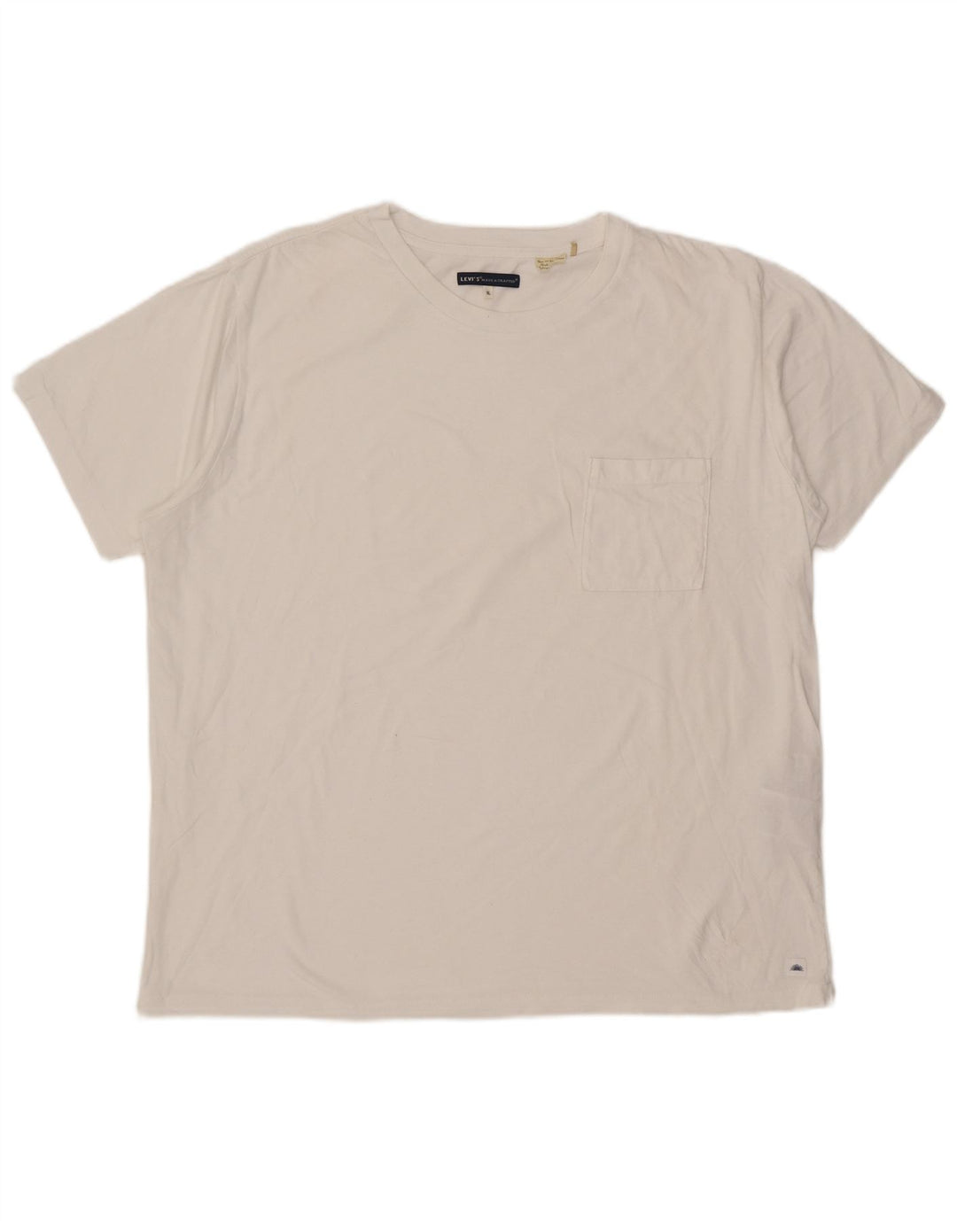 Levi's Mens T-Shirt Top XL White Cotton