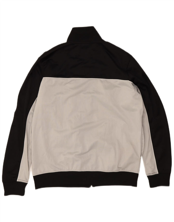 Fila Mens Chándal Top Chaqueta Grande Negro Colorblock Poliéster