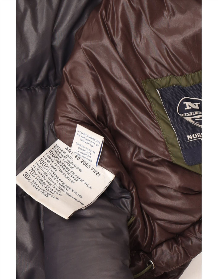 NORTH SAILS Herren Wattierte Jacke UK 38 Mittelbraunes Polyamid