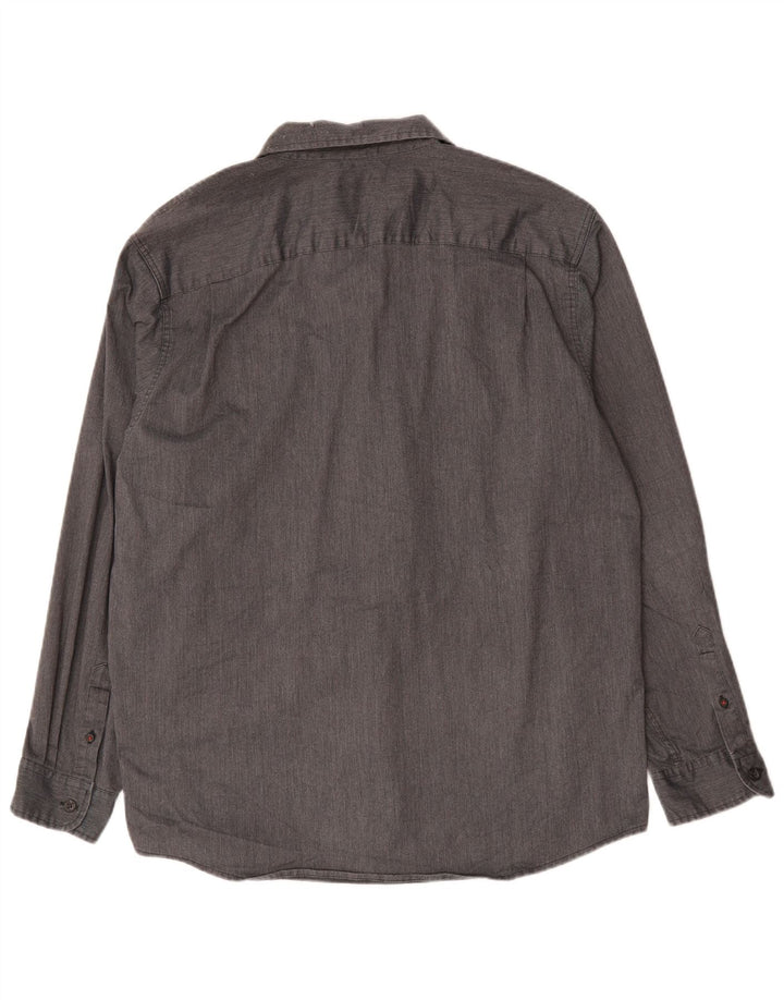WRANGLER Mens Big & Tall Shirt XL Grey Polyester
