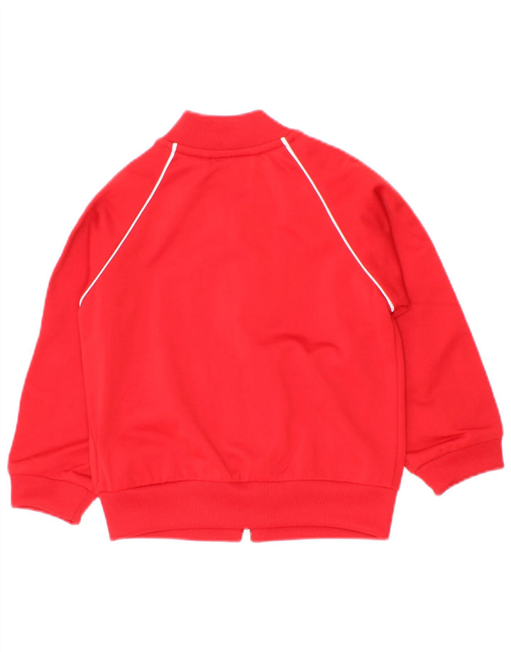 Giacca da tuta da bambino Adidas da bambino 6-9 mesi in poliestere rosso