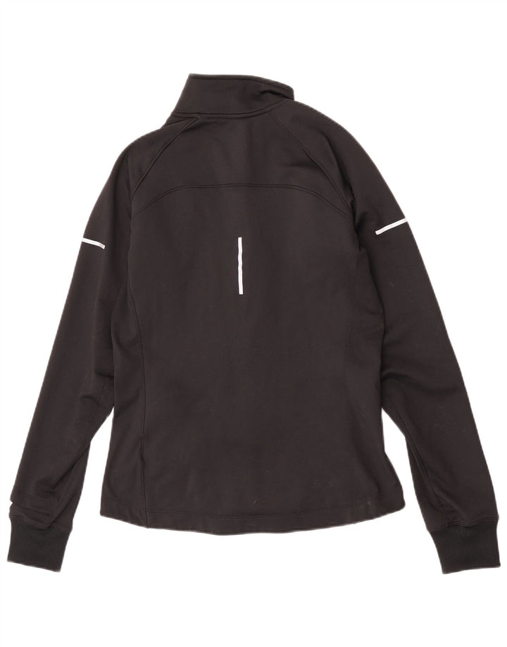 Nike Damen Dri Fit Trainingsanzug Top Jacke UK 10 Small Schwarz Polyester