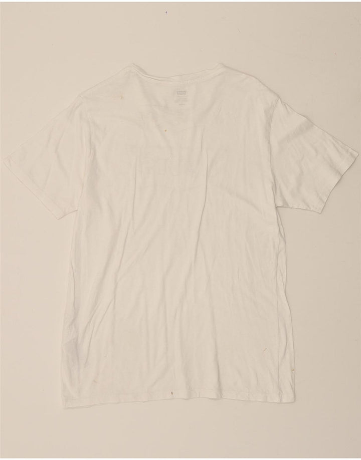 LEVI'S Mens Graphic T-Shirt Top Medium White Cotton Vintage Levi's and Second-Hand Levi's from Messina Hembry 