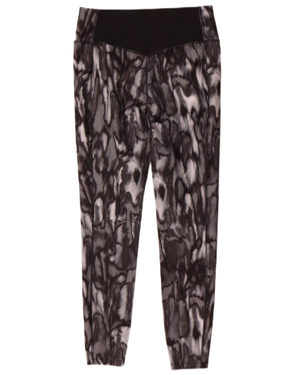 Nike Dame Dri Fit Leggings UK 14 Medium Grey Animal Print
