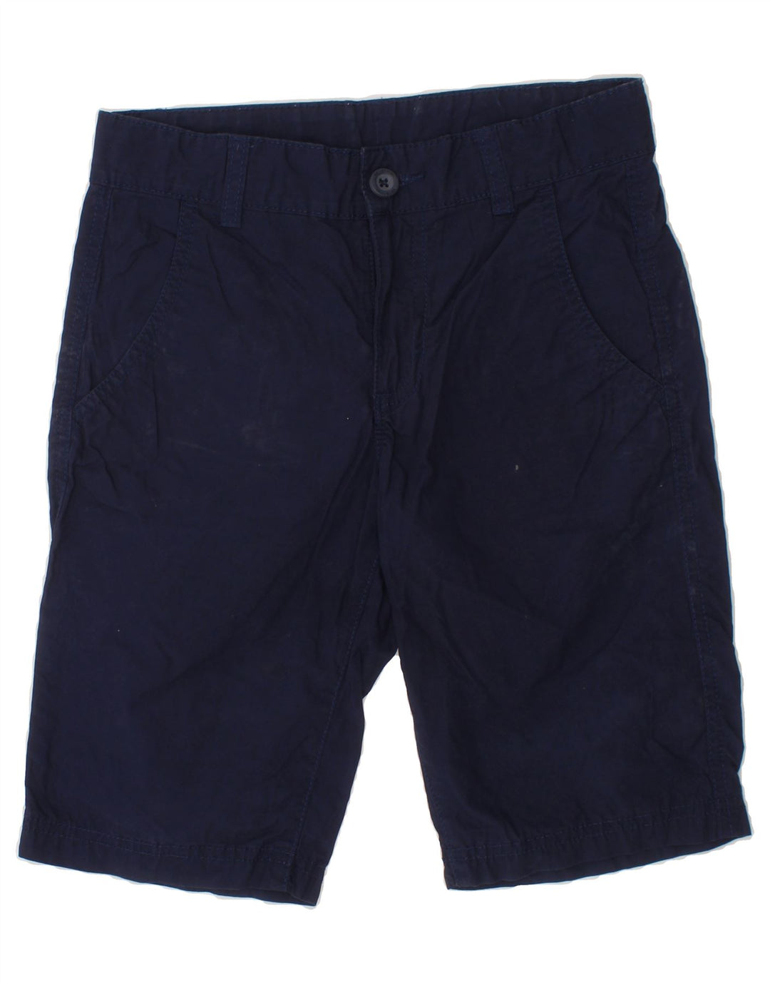 BENETTON Boys Chino Shorts 7-8 Years Medium Navy Blue Cotton Vintage Benetton and Second-Hand Benetton from Messina Hembry 