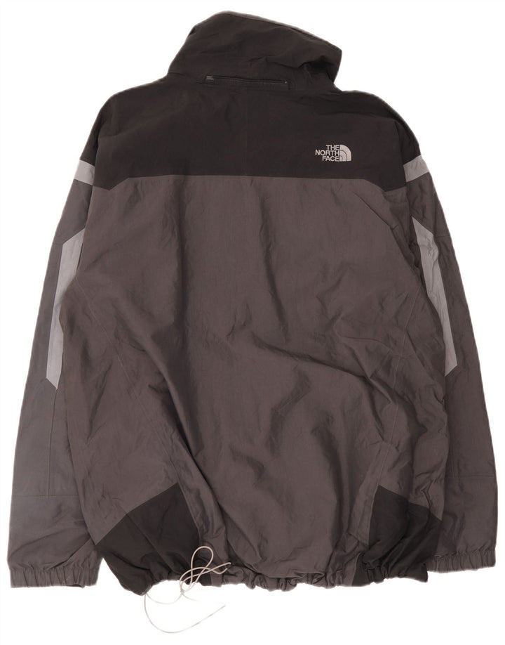 The North Face Mens Rain Jacket UK 40 Large Grey Colourblock