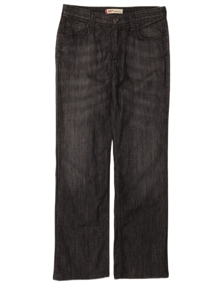 Jeans dritti Levi's 627 da donna W30 L29 cotone grigio