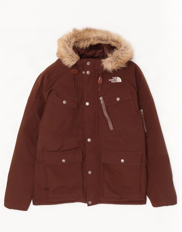 The North Face Mens Hyvent Hooded Padded Jacket UK 40 Large Brown Nylon