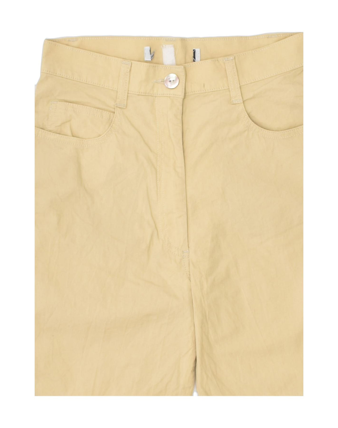 VINTAGE Womens High Waist Slim Casual Trousers W24 L30 Beige Cotton | Vintage Vintage | Thrift | Second-Hand Vintage | Used Clothing | Messina Hembry 
