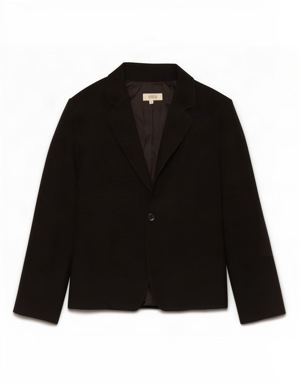 Jaqueta blazer feminina Marks & Spencer com 1 botão Reino Unido 12 poliéster preto médio