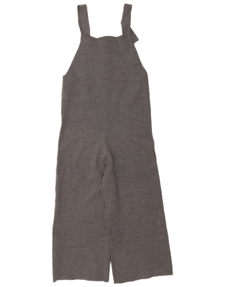 Zara Damestrik Jumpsuit UK 12 Medium Grey Viscose