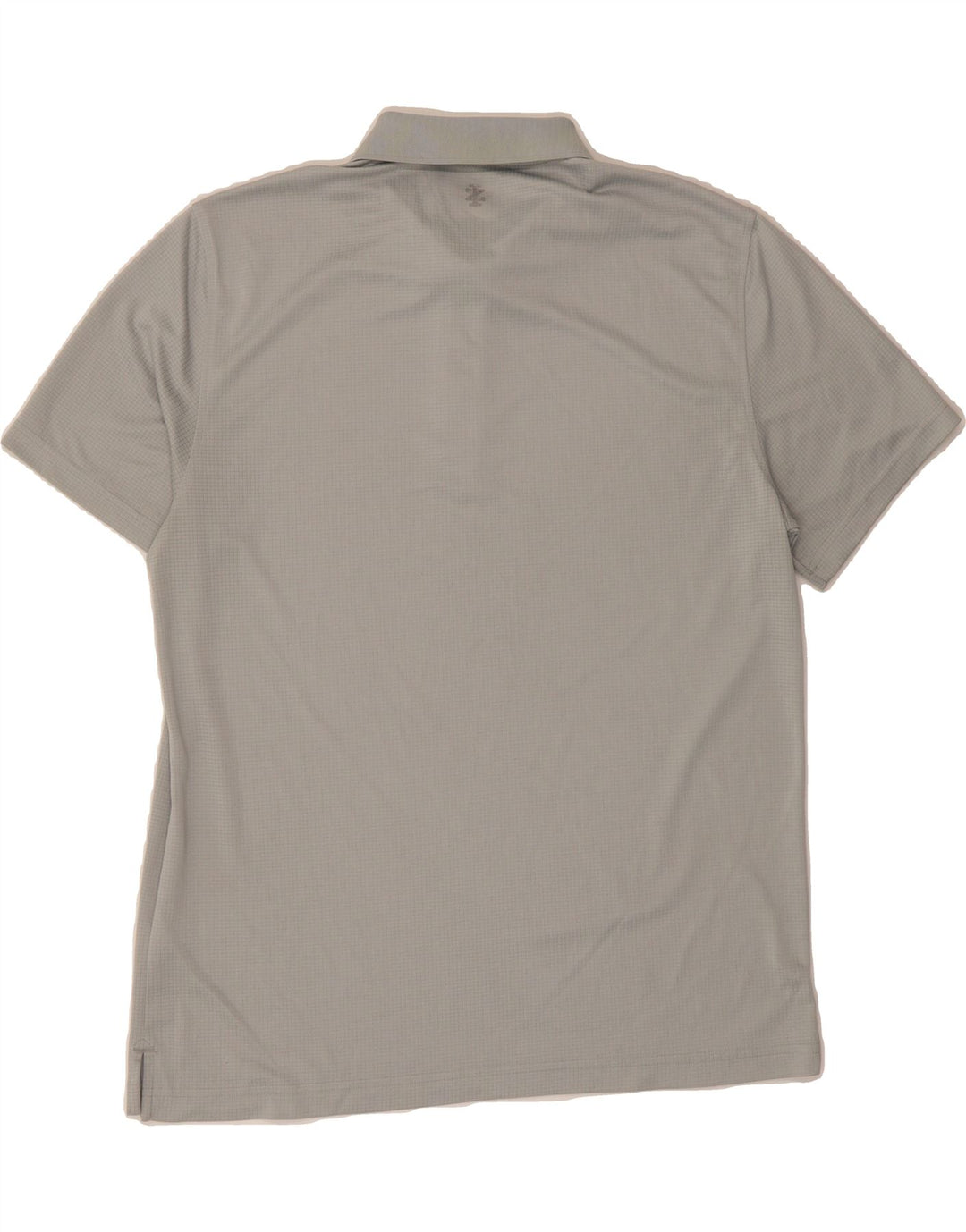 IZOD Mens Polo Shirt Large Grey Gingham Polyester Vintage Izod and Second-Hand Izod from Messina Hembry 