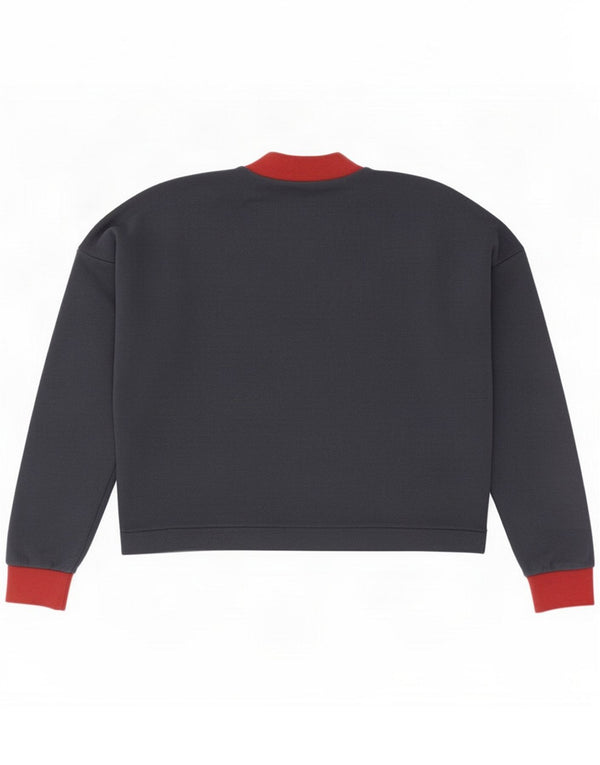 Adidas Damen Grafik-Sweatshirt-Pullover UK 8/10 Klein Marineblau Farbblock