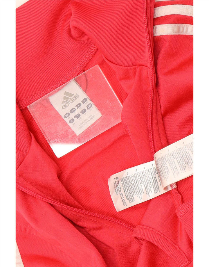 Adidas Veste de survêtement pour femme UK 10 Petit Rouge Polyester
