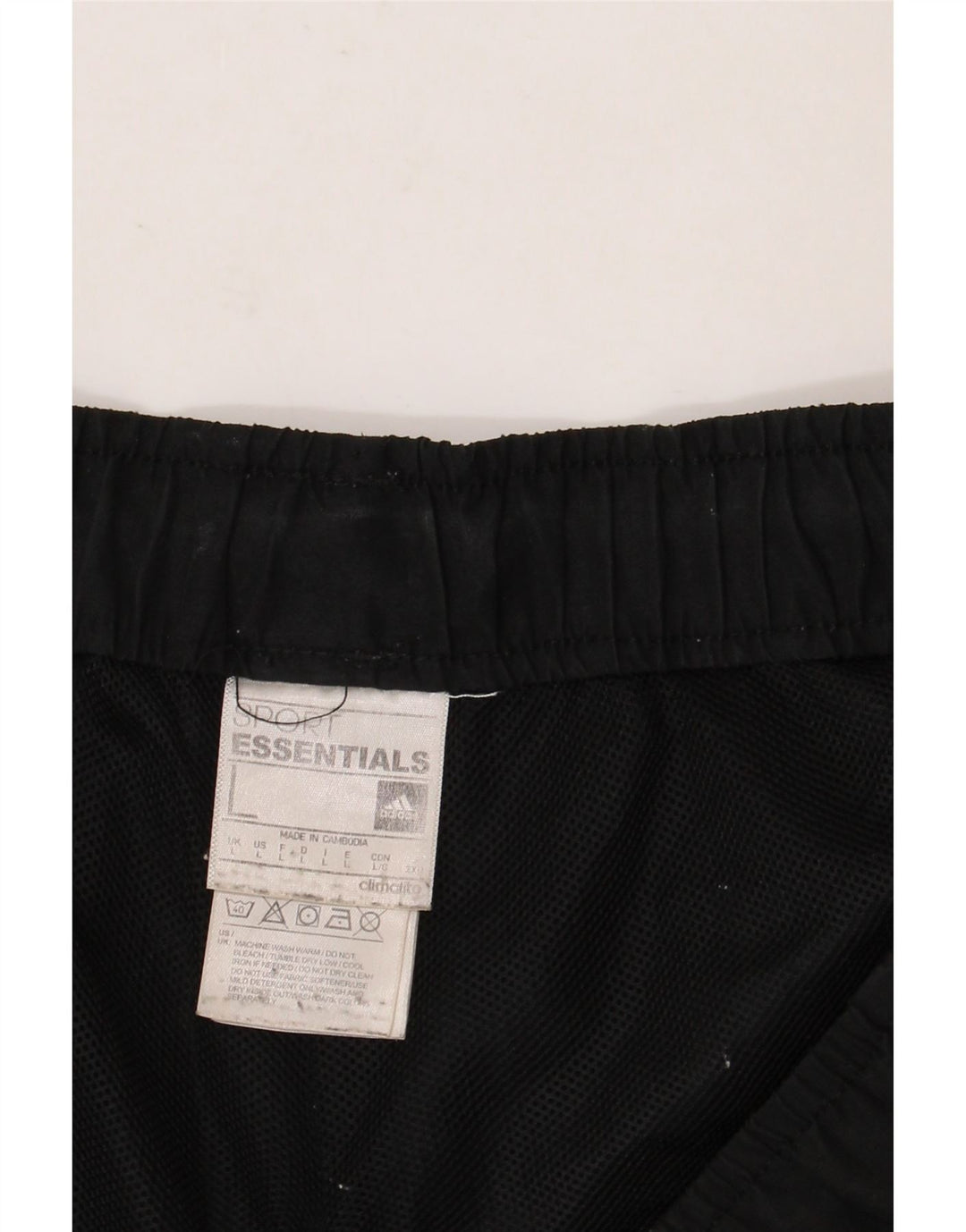 ADIDAS Mens Climalite Sport Shorts Large Black Polyester