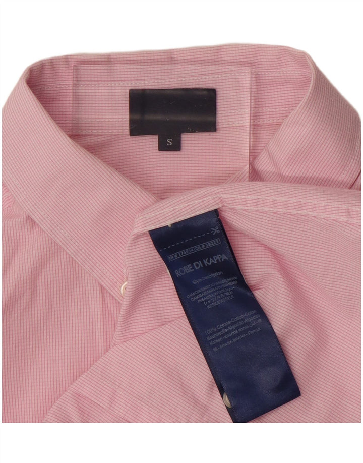 KAPPA Womens Shirt UK 10 Small Pink Check Cotton