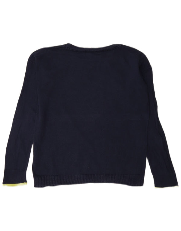 Gap Girls Grafisk Boat Neck sweater 12-13 år XL Navy Blue Heart