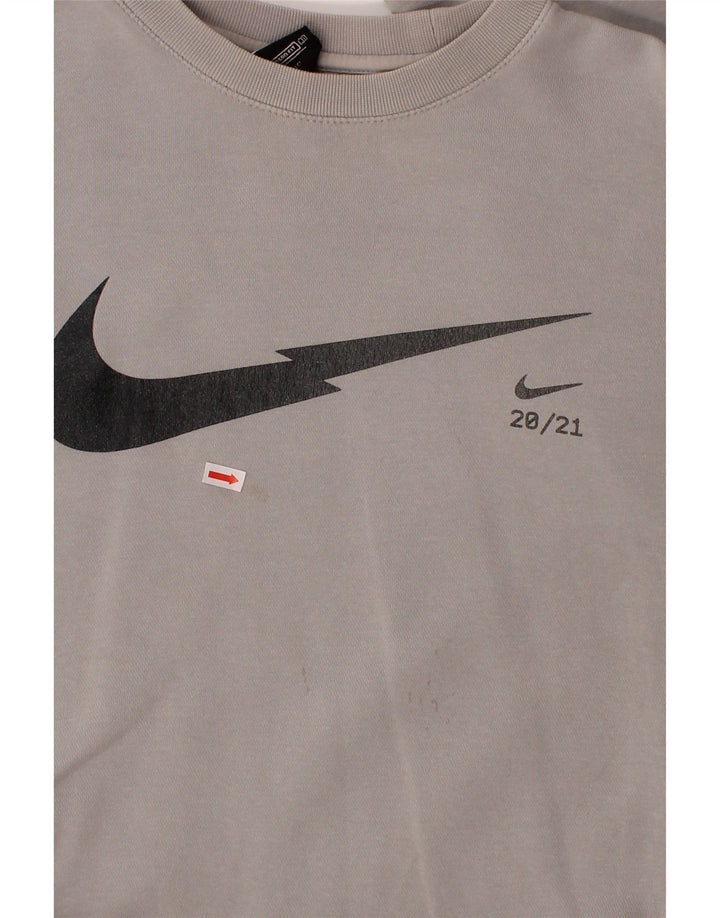 NIKE Mens Standard Fit Graphic Sweatshirt Jumper XS Grey Vintage Nike and Second-Hand Nike from Messina Hembry 