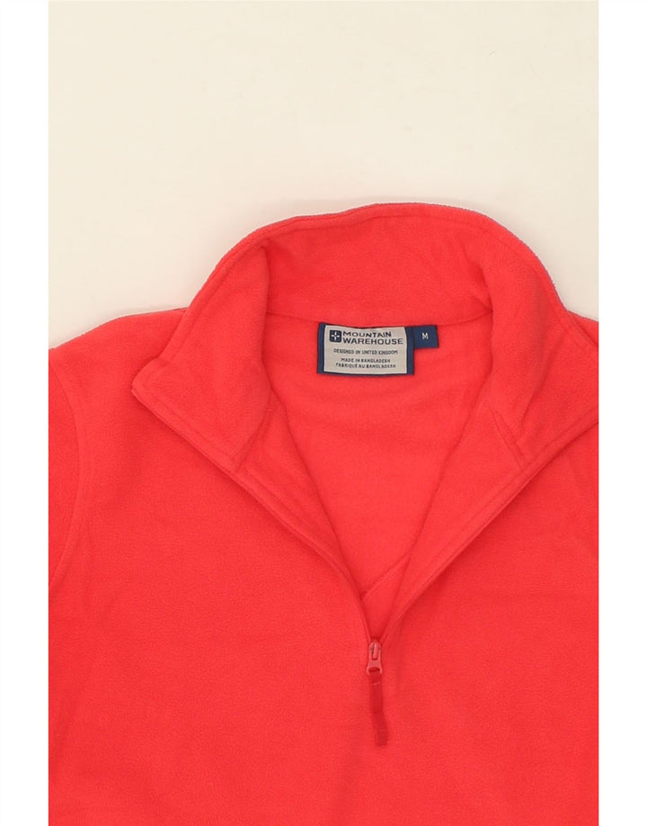 MOUNTAIN WAREHOUSE Womens Zip Neck Fleece Jumper UK 14 Medium Red Vintage Mountain Warehouse and Second-Hand Mountain Warehouse from Messina Hembry 