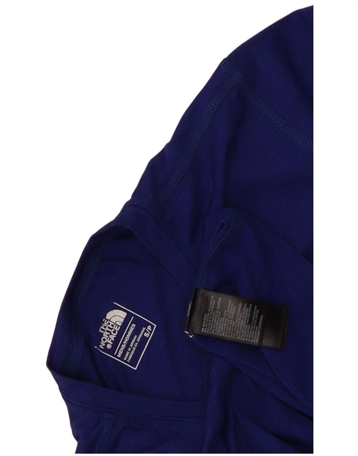 The North Face Mens T-Shirt Top Small Blue Flecked Polyester