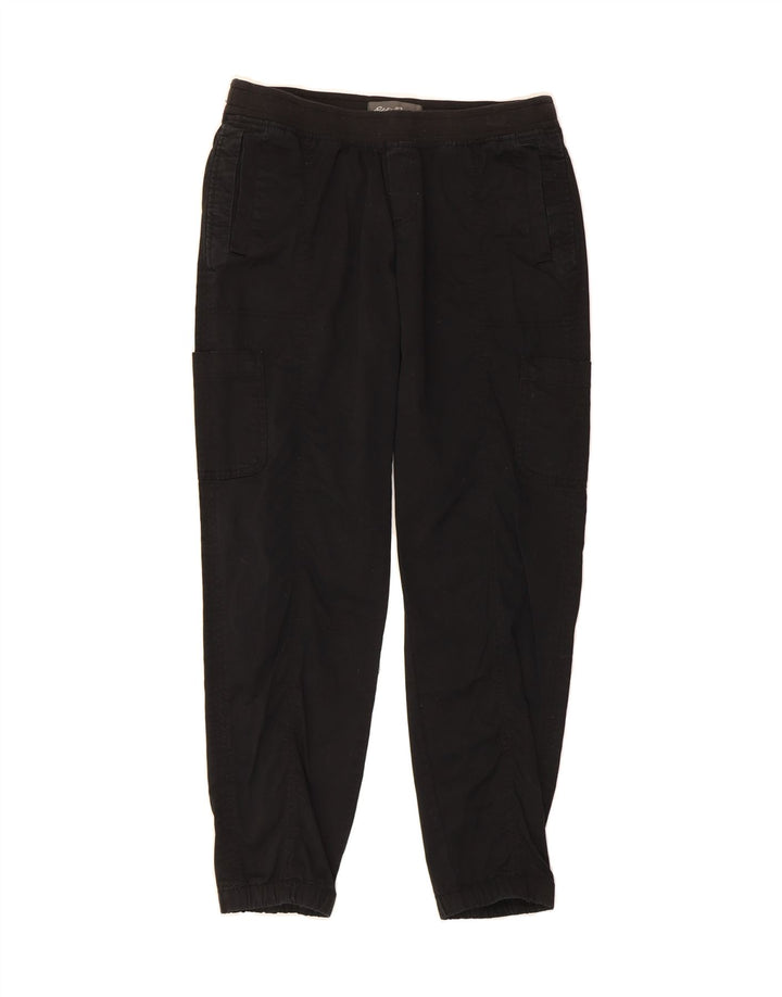 EDDIE BAUER Womens Tracksuit Trousers Joggers US 6 Medium  Black Cotton Vintage Eddie Bauer and Second-Hand Eddie Bauer from Messina Hembry 