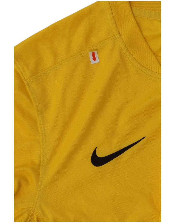 Nike Herre Dri Fit T-shirt Top Medium Gul Polyester