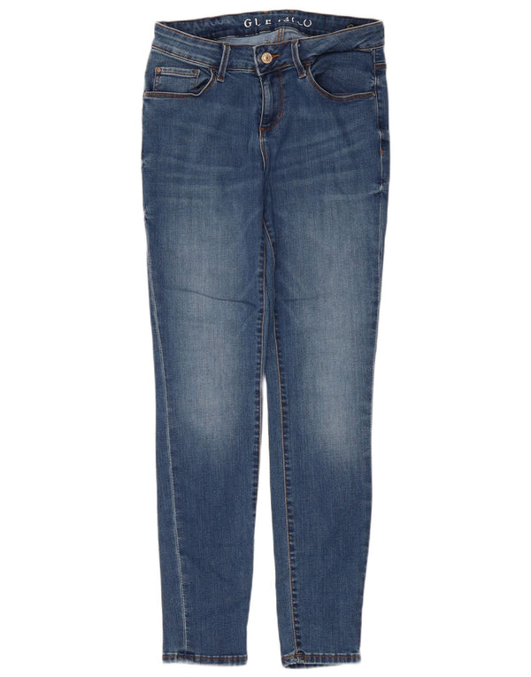 Guess Damen Skinny Jeans W29 L29 Blaue Baumwolle
