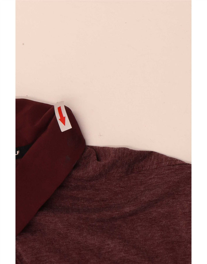 Nike Polo de golf à manches longues pour homme en polyester bordeaux moyen