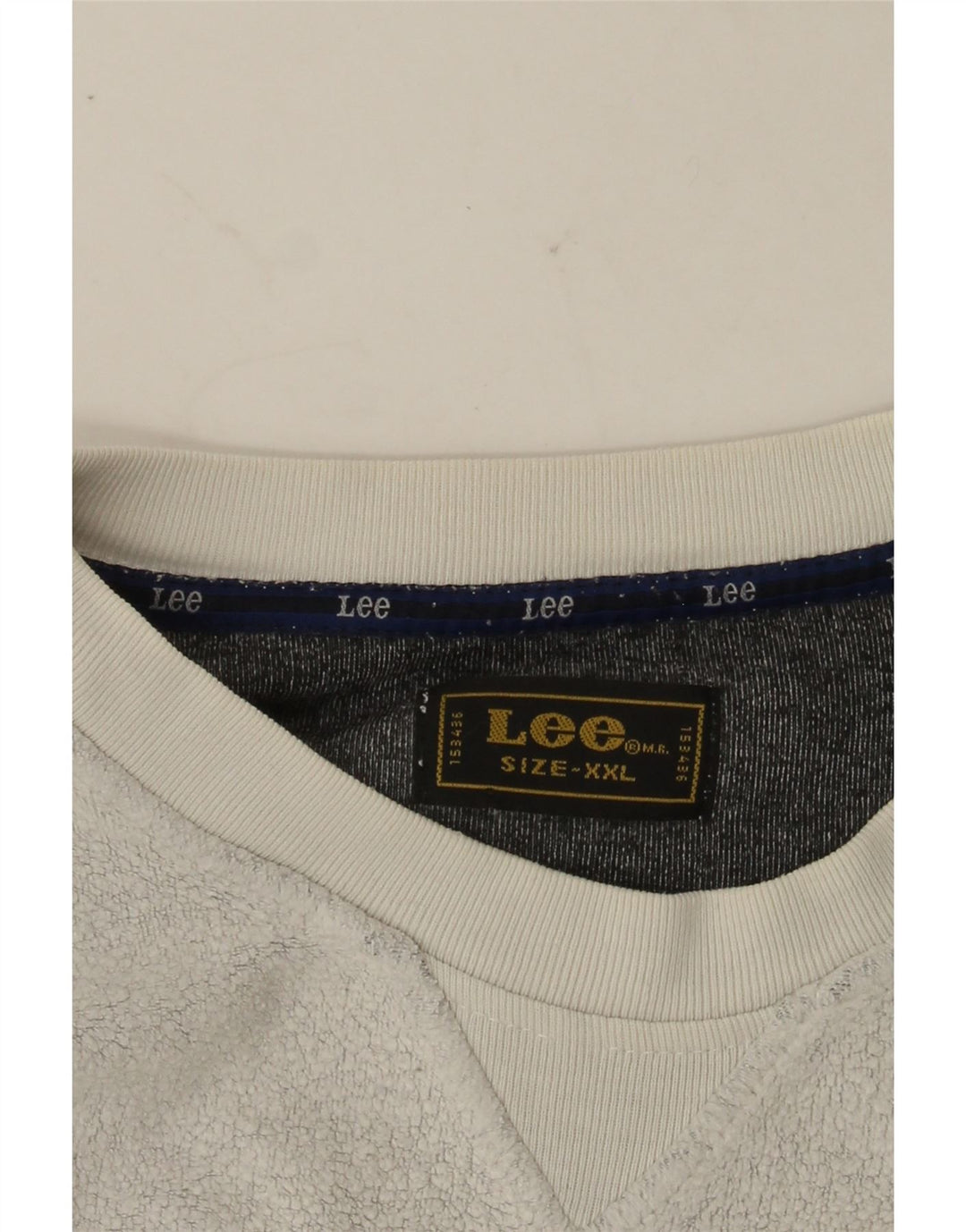 LEE Mens Sweatshirt Jumper 2XL White Vintage Lee and Second-Hand Lee from Messina Hembry 