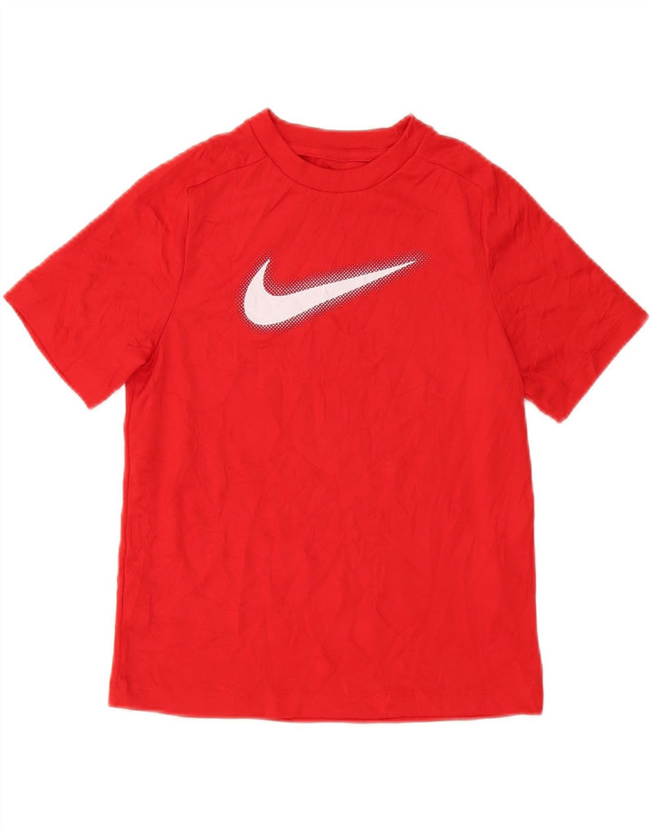 Nike drenge Dri Fit grafisk t-shirt top 10-11 år medium rød polyester